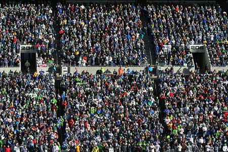 Seahawks Crowd Closeup.