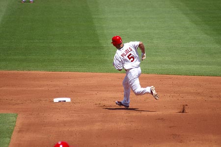 Albert Pujols Rounds Second.