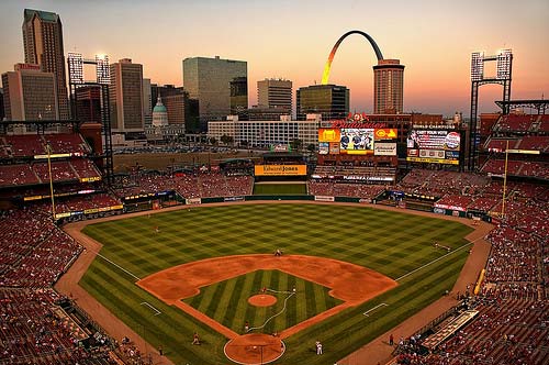 St Louis - Busch Stadium at Sunset.