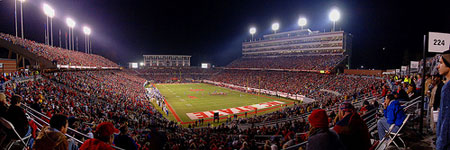 Inside of Carter-Finley Stadium in Raleigh, NC, home of the NC State Wolfpack.