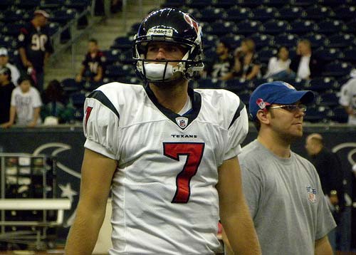 Dan Orlovsky before the game.