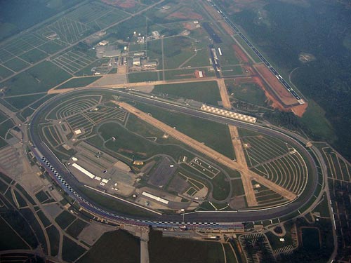 Aerial view of Talladega Superspeedway.