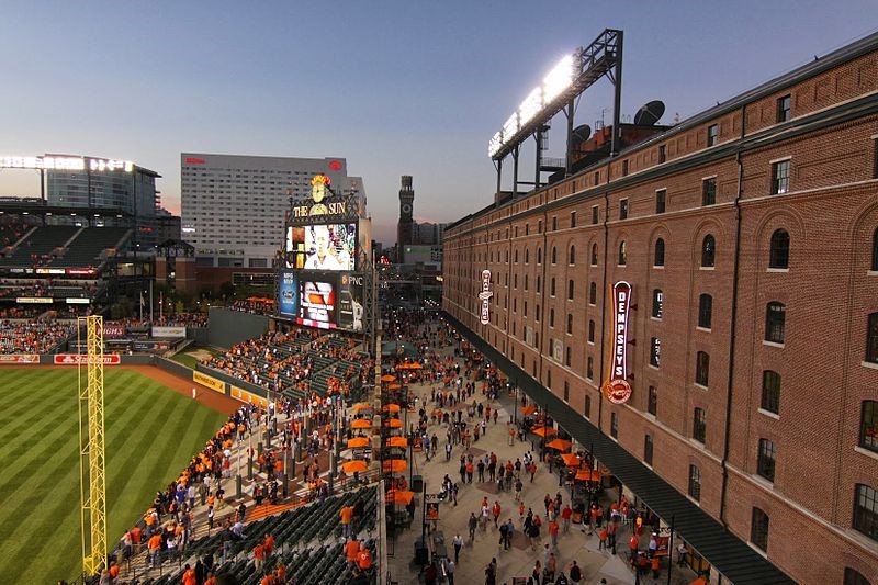 View of the B&O Warehouse and Eutaw Street