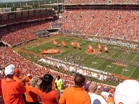 Clemson Memorial Stadium (Death Valley) was built 1941 -1942.