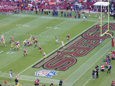 Packers at 49ers pre-season game.
