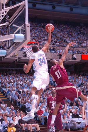 UNC vs. FSU - Brandan Wright 