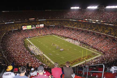 Washington Redskins vs. New England Patriots.